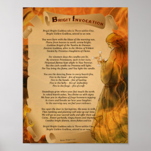 GODDESS BRIGID INVOCATION POSTER