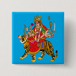 Goddess Chandraghanta Button