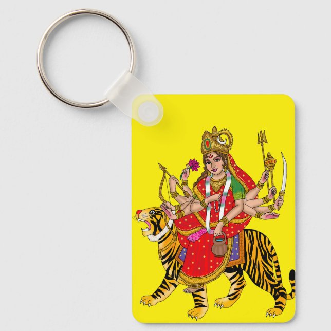 Goddess Chandraghanta Keychain (Front)