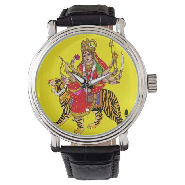 Goddess Chandraghanta Wall Clock Watch (Front)