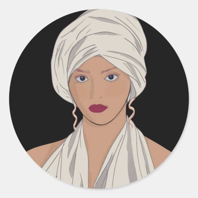 Goddess Classic Round Sticker (Front)