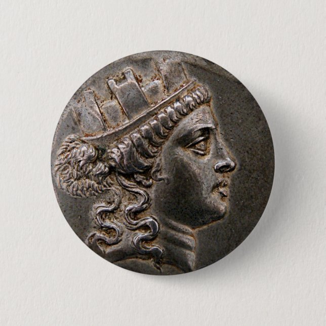 Goddess Cybele Tetradrachm Button (Front)