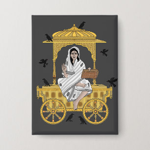 Goddess Dhumavati Button