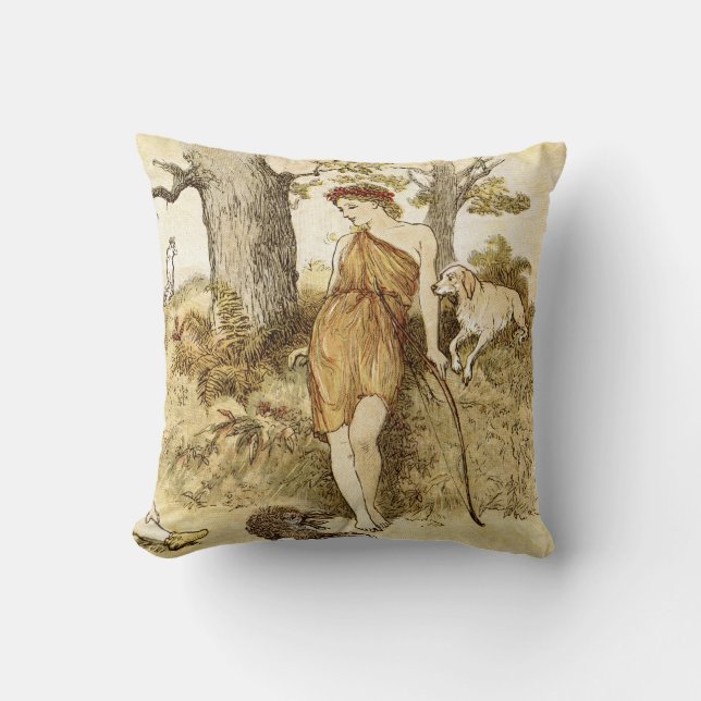 Goddess Diana Throw Pillow (Front)