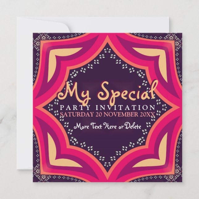 Goddess Diva Special Event Party Invitation (Front)