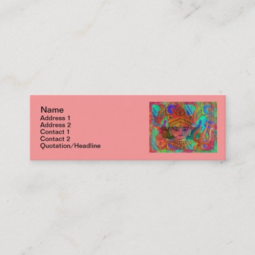 Goddess Durga2 Skinny 3"x1" Business Card