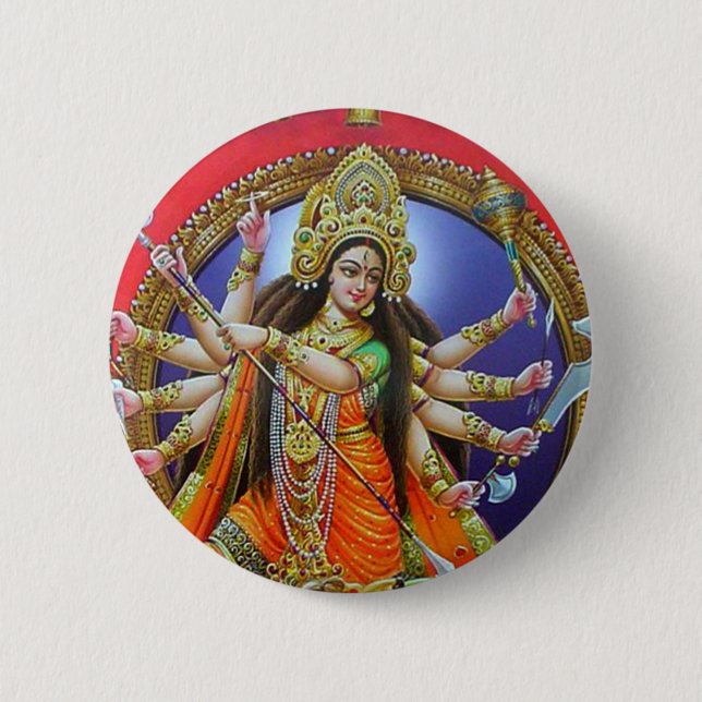 Goddess Durga Button (Front)