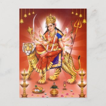 Goddess Durga (hindu Goddess) Postcard by TO_photogirl at Zazzle