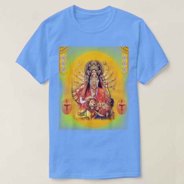 Goddess Durga In Full Divine Glory T  T-Shirt (Design Front)