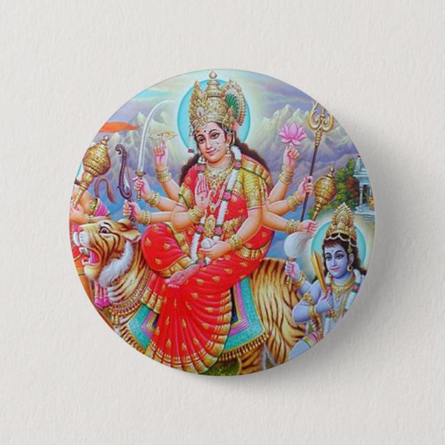 Goddess Durga Ji Button (Front)