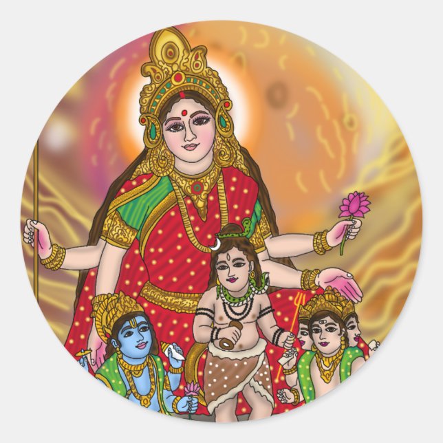 Goddess Durga Sticker (Front)