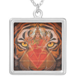 Goddess Durga & Tiger Necklace