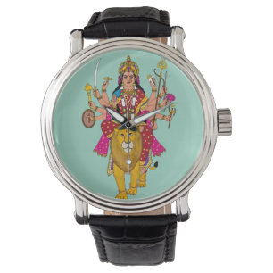 Goddess Durga Wall Clock Watch