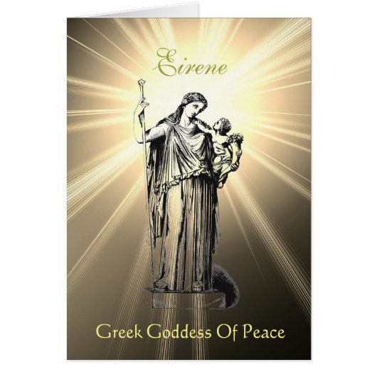 Goddess Eirene Goddess Of Peace Greeting Cards (Front)