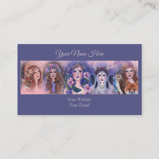 goddess fantasy art by Renee Lavoie Business Card (Front)