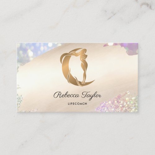 goddess feminine celestial mystic healer life coac business card