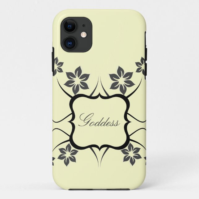 Goddess Floral iPhone 5 BT Case, Dark Gray Case-Mate iPhone Case (Back)
