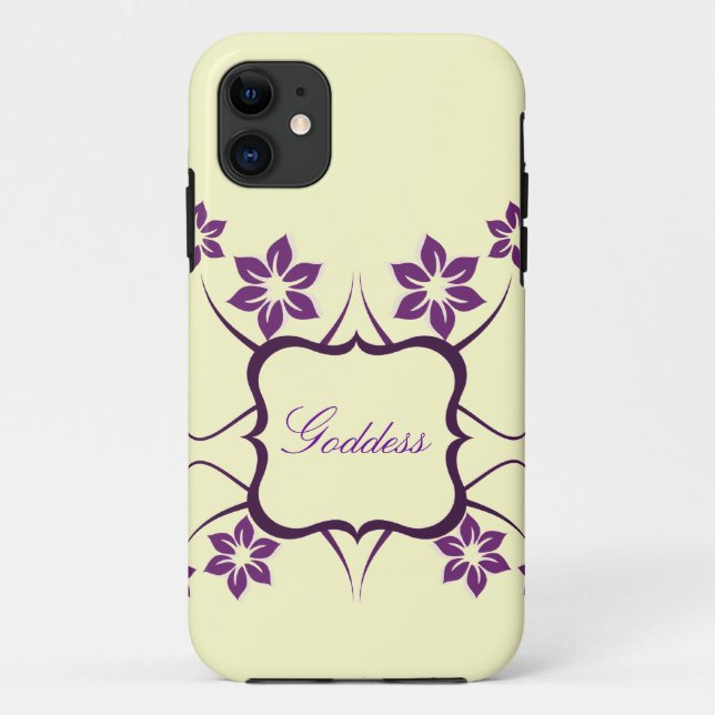 Goddess Floral iPhone 5 BT Case, Purple Case-Mate iPhone Case (Back)