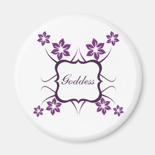 Goddess Floral Magnet, Dark Purple Magnet