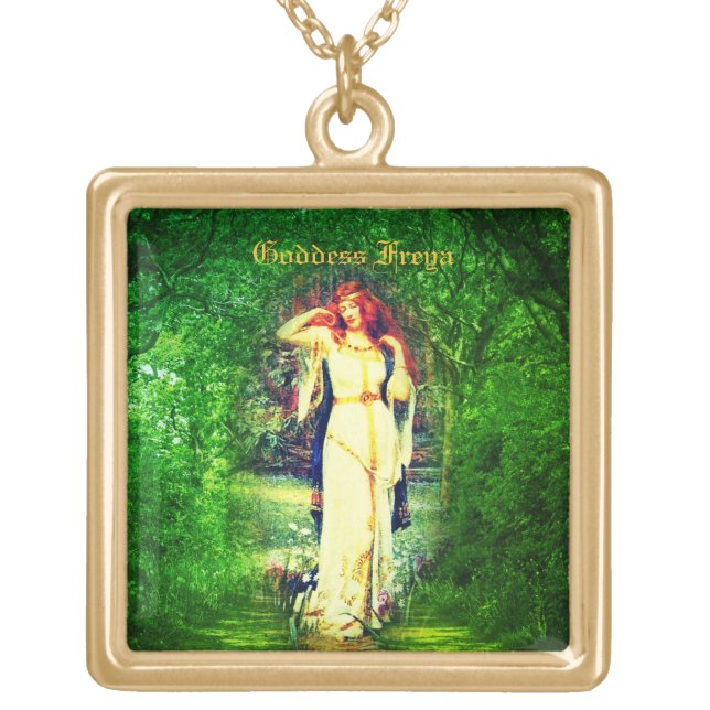 Goddess Freya Gold Plated Necklace (Front)