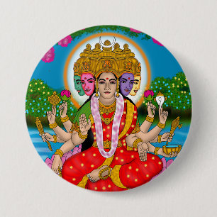 Goddess Gayatri Button