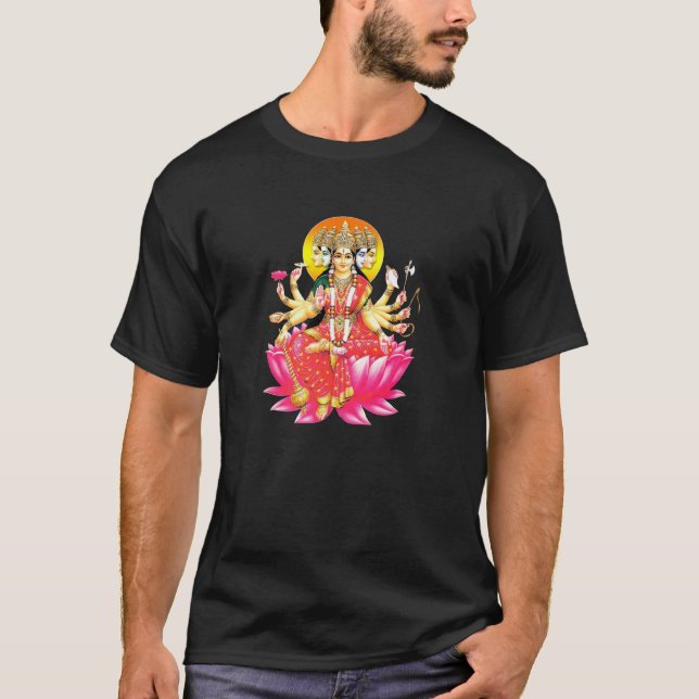 Goddess Gayatri Devi Hindu Deity T-Shirt (Front)