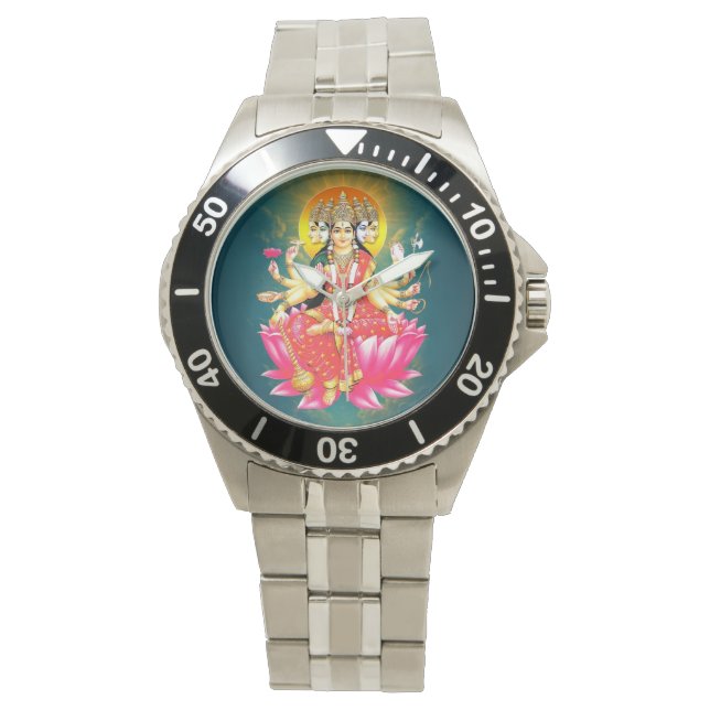 Goddess Gayatri Devi Hindu Deity Watch (Front)