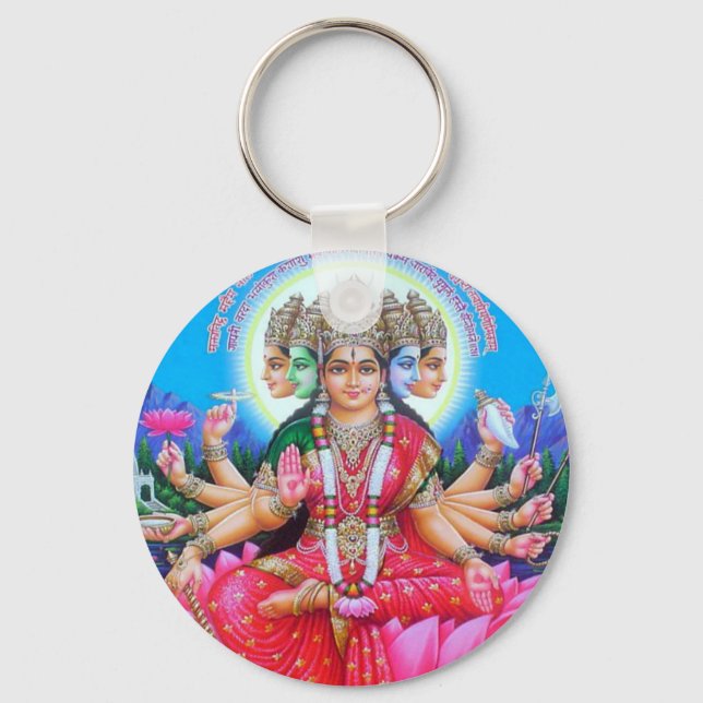 Goddess Gayatri Devi Keychain (Front)