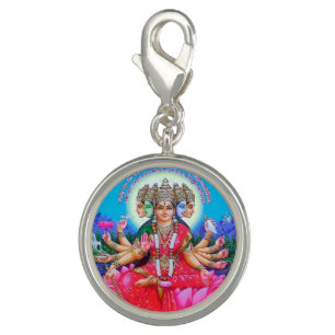 Goddess Gayatri Devi Veda Mata Deity Charm