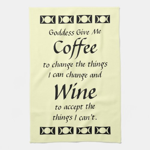 Goddess Give me Coffee Kitchen Towel Tea Towel