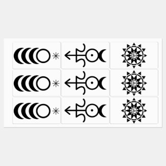 Goddess, God, and Temple labels