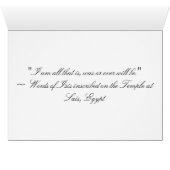 Goddess Greating Card (Inside Horizontal (Bottom))