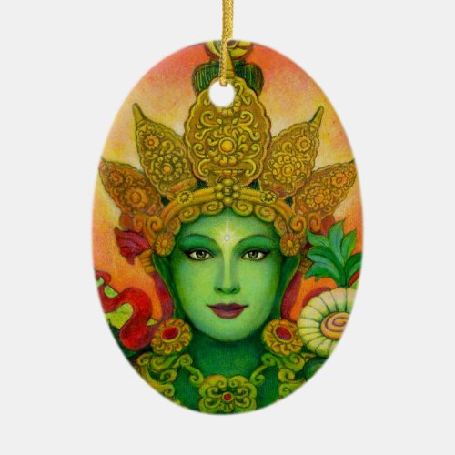 Goddess Green Taras Face Ornament
