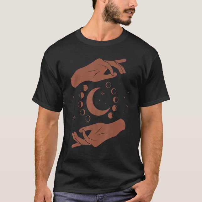 Goddess Healing Hands Moon Light Worker T-Shirt (Front)