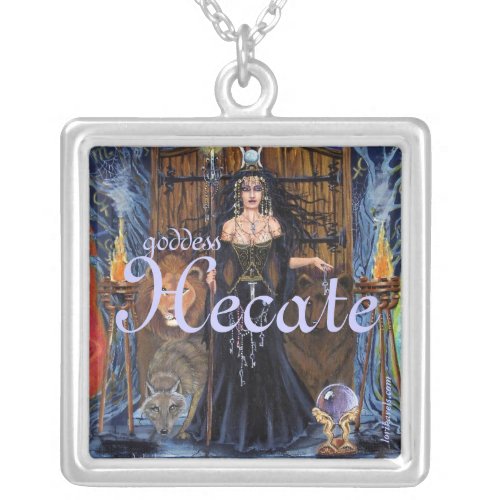 Goddess Hecate by Lori Karels Silver Plated Necklace