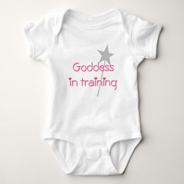 Goddess in training baby baby bodysuit (Front)