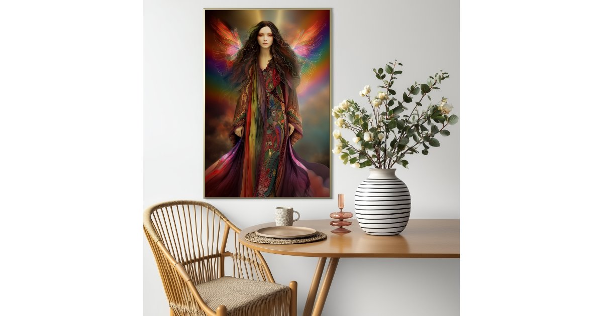 Goddess Iris Messenger Of The Gods Rainbow Art Poster | Zazzle
