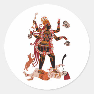 Goddess Kali Classic Round Sticker