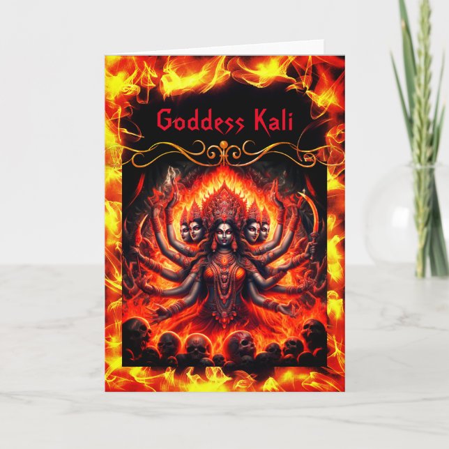 Goddess Kali Greeting card (Front)