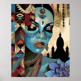 Goddess Kali Mystical Surreal Art Poster
