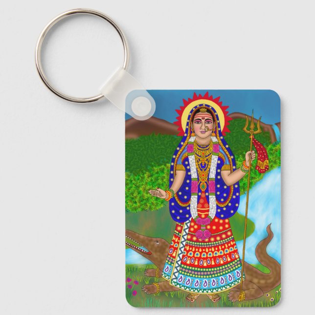 Goddess Khodiyar Keychain (Front)