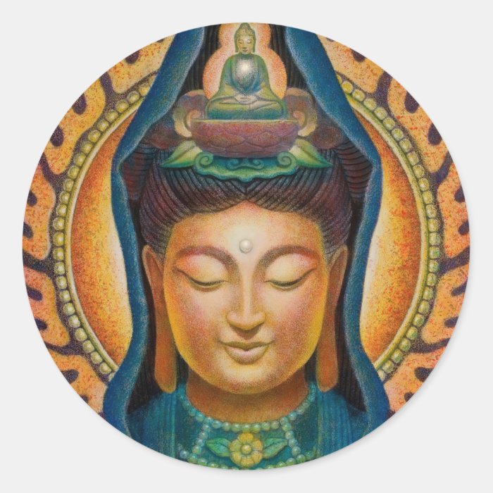 Goddess Kuan Yin's Flame Stickers