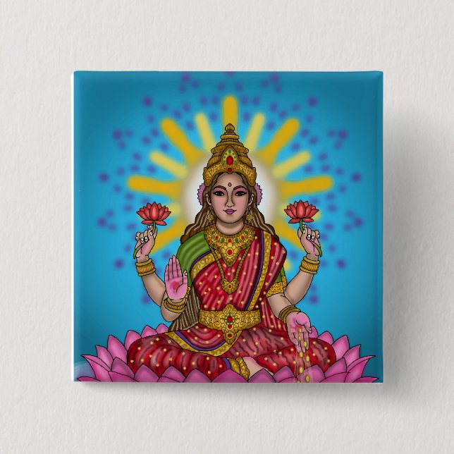 Goddess Lakshmi Button (Front)