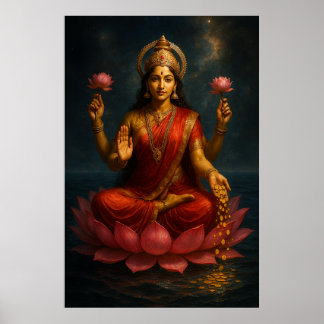 Goddess Lakshmi Divine Energy of Wealth Poster
