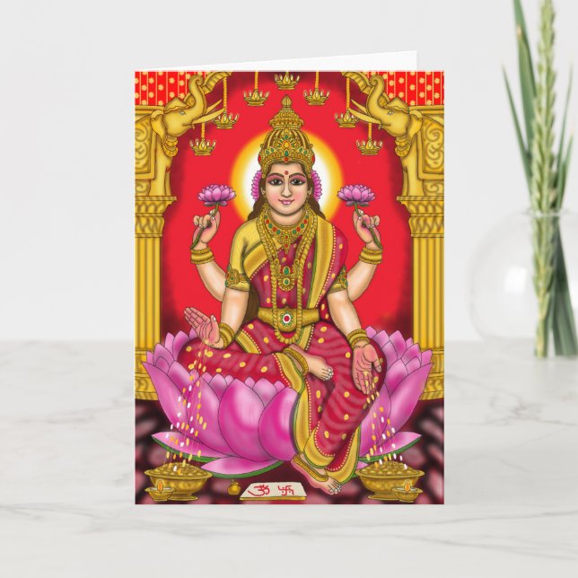 Goddess Lakshmi Greeting Card (Front)