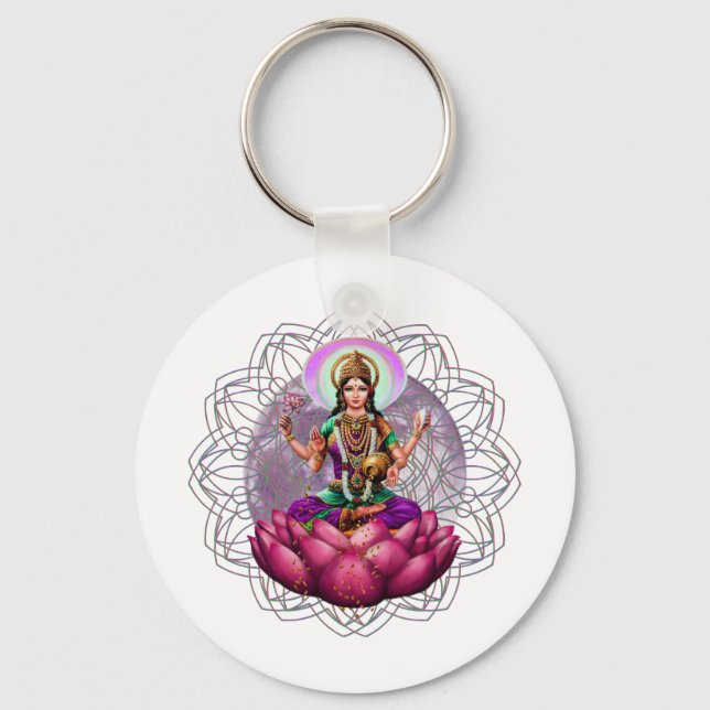 Goddess Lakshmi mandala Keychain (Front)