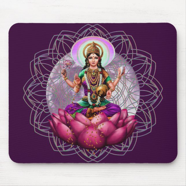 Goddess Lakshmi mandala Mouse Pad (Front)
