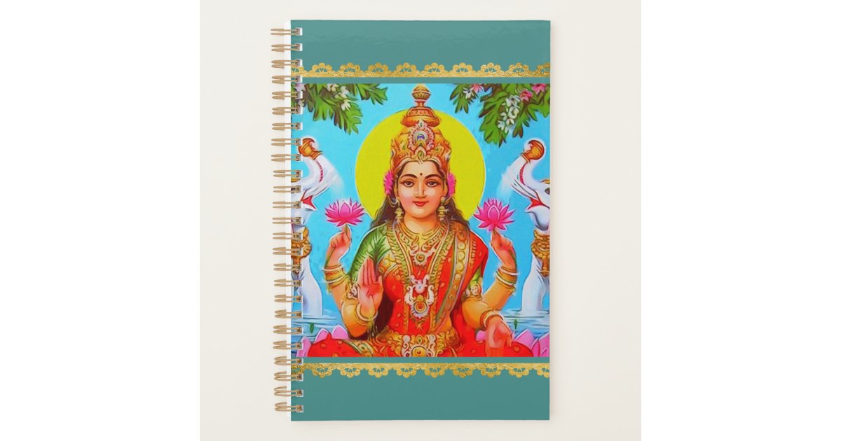 Goddess Lakshmi White Elephants Diwali Painting Planner Zazzle Com