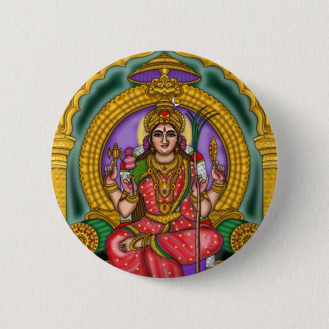 Goddess Lalita Tripurasundari Button (Front)
