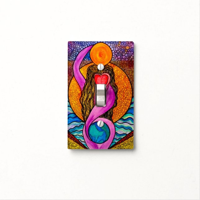 Goddess Light Switch Plate (In Situ)